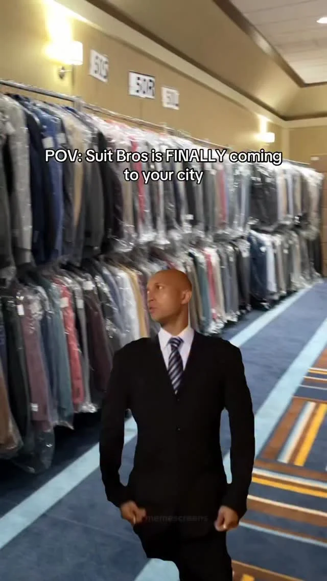 When you hear the words ‘suit sale’ and you already know where you’re going.