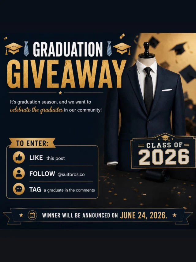 🎓GRADUATION GIVEAWAY 🎓It’s graduation season, and we want to celebrate the graduates in our community!Whether they’re graduating from kindergarten, junior high, high school, or college, every milestone deserves to be celebrated in style.Know a graduate who could use a brand-new suit? Tag them below for a chance to win one of our $118 suits.To enter:
✅ Like this post
✅ Follow @suitbros.co
✅ Tag a graduate in the commentsIf you have a loved one who graduated this year, we’d love to hear about them. Let’s celebrate their hard work and accomplishments together!Giveaway closed on June 25, 2026 5:00 PST
Winner will be announced on June 24, 2026.