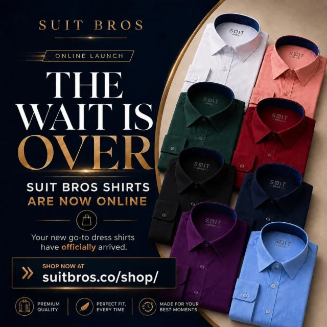 🚨 SUIT BROS SHIRT LAUNCH GIVEAWAY 🚨Every city we go to, SO MANY OF YOU ask: Can I buy your shirts online?
We have been working to make it happen and it’s HERE!
~ 4-way stretch? Yes
~ Convertible cuff? Yes
~ Super comfy yet dressy shirts? Yes!!The new Suit Bros Shirts are officially ONLINE — so we’re celebrating by dressing up some bros. 👔🔥But here’s the twist:The more this post grows, the more winners we unlock.🎯 200 comments = 3 winners
🎯 400 comments = 6 winners
🎯 600 comments = 9 winners
🎯 1,000 comments = 12 winnersEach winner gets a FREE Suit Bros Shirt of their choice!HOW TO ENTER:1️⃣ Follow @SuitBros.co
2️⃣ Like this post
3️⃣ Tag 3 people who need to see this post
4️⃣ Go to suitbros.co/shop and build your perfect 3-shirt rotation
5️⃣ Come back and comment your 3 fav colors🔥 BONUS ENTRY: Share this post to your story and tag us.🔥 MORE ENTRIES: Every new comment tagging 3 different people counts as another entry.So basically…Tag your friends & family. Build your rotation. Unlock more winners.The more you guys run this up, the more shirts we give away. 👔👔👔👇 Drop your 3-shirt rotation below.SHOP THE NEW COLLECTION:
suitbros.co/shop