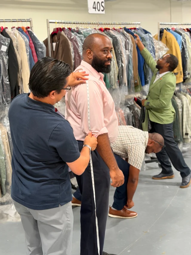 Getting measured is part of the experience. We help you find a suit that looks like it was made just for you.Today is your last chance to shop with us! Doors close at 12 PM, so come by, get measured, and let us help you find your perfect fit before we’re gone.